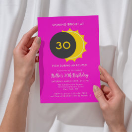 30. Geburtstag | Partial Solar Eclipse 2025 Party Einladung