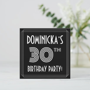 30. Geburtstag Party: Art-Déco-Stil mit Individuel Einladung