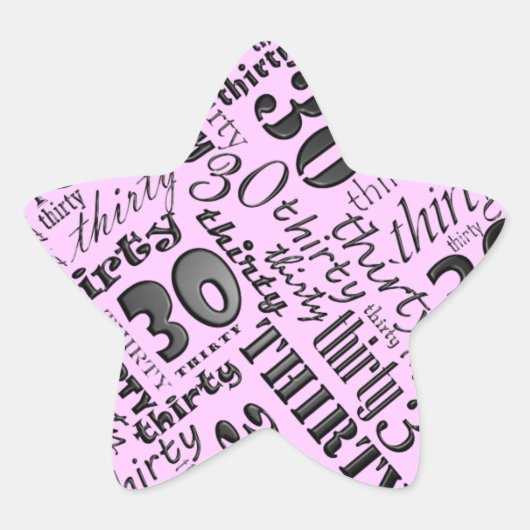 30. Geburtstag Party Aufkleber (Vorderseite)