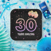 30. Geburtstag Party Balloons und Confetti Pappteller (Party)