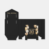 30. Geburtstag Party Black and Gold Balloons Geschenkschachtel (Ungefaltet)