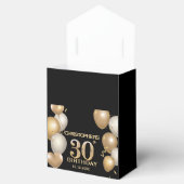 30. Geburtstag Party Black and Gold Balloons Geschenkschachtel (Geöffnet)