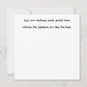 30. Geburtstag Party Blue Stripes Modern W867 Einladung (Rückseite)