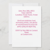 30. Geburtstag Party Custom Foto Blumenrahmen Einladung (Rückseite)