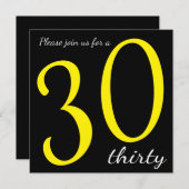 30. Geburtstag Party | DIY Text Einladung (Vorne/Hinten)