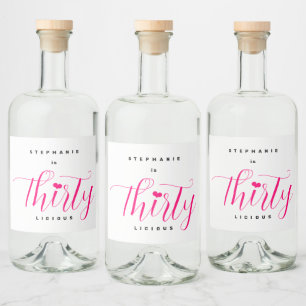 30. Geburtstag Party Dreißig Dreißig Tanzvoller ro Alkoholflaschenetikett