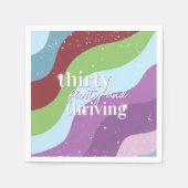 30. Geburtstag Party Dreißig Kokett & dreissig Serviette (Vorderseite)