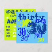 30. Geburtstag Party Einladung (Vorne/Hinten)