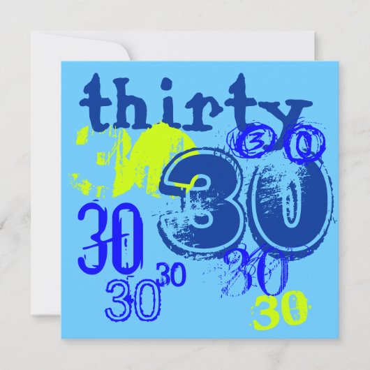 30. Geburtstag Party Einladung (Vorderseite)