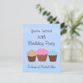 30. Geburtstag Party Einladung (Stehend Vorderseite)