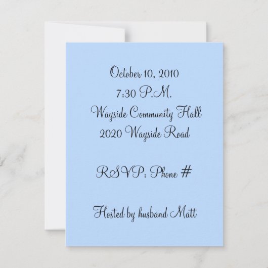 30. Geburtstag Party Einladung (Rückseite)