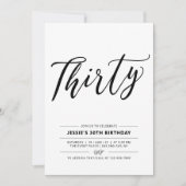 30. Geburtstag Party Einladung (Vorderseite)