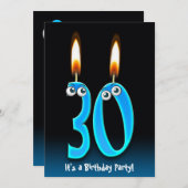 30. Geburtstag Party Einladung (Vorne/Hinten)
