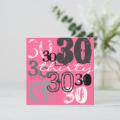 30. Geburtstag Party Einladungen (Stehend Vorderseite)