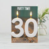 30. GEBURTSTAG-PARTY EINLADUNGEN (Stehend Vorderseite)