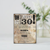 30. Geburtstag Party Einladungen (Stehend Vorderseite)