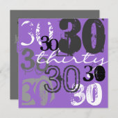 30. Geburtstag Party Einladungen (Vorne/Hinten)