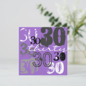 30. Geburtstag Party Einladungen (Stehend Vorderseite)