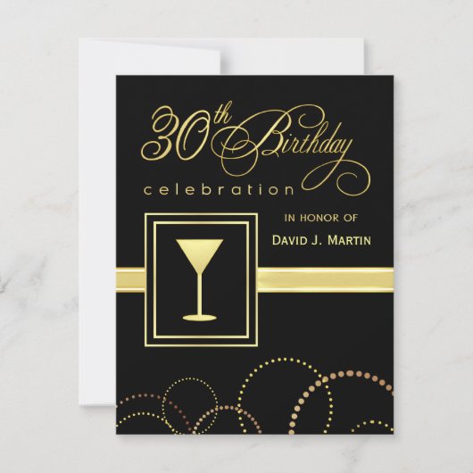 30. Geburtstag-Party Einladungen (Vorderseite)