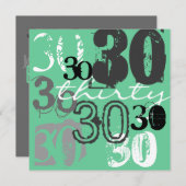 30. Geburtstag Party Einladungen (Vorne/Hinten)