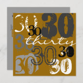 30. Geburtstag Party Einladungen (Vorne/Hinten)