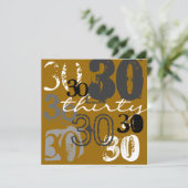 30. Geburtstag Party Einladungen (Stehend Vorderseite)