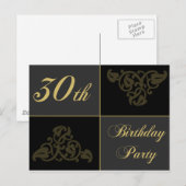 30. Geburtstag Party Einladungen (Vorne/Hinten)