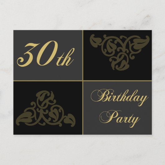 30. Geburtstag Party Einladungen (Vorderseite)