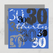 30. Geburtstag Party Einladungen (Vorne/Hinten)