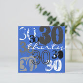 30. Geburtstag Party Einladungen (Stehend Vorderseite)