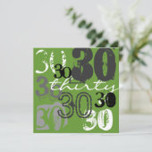 30. Geburtstag Party Einladungen (Stehend Vorderseite)