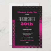 30. Geburtstag Party Einladungen - KUNST (Rückseite)