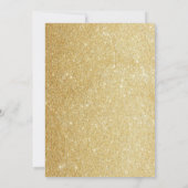 30. Geburtstag Party Eleganter Schwarzer Glitzer Einladung (Rückseite)