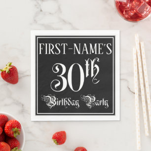 30. Geburtstag Party — Extravagantes Skript + Indi Serviette