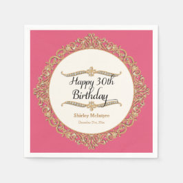 30. Geburtstag Party Feier Runde Dekoration Serviette