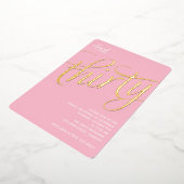 30. Geburtstag Party Folieneinladung (Gedreht)