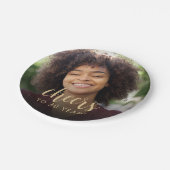 30. Geburtstag Party Foto Cheers Pappteller (Schrägansicht)