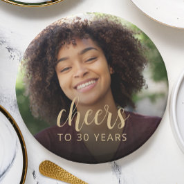 30. Geburtstag Party Foto Cheers Pappteller