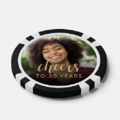30. Geburtstag Party Foto Cheers Pokerchips (Einzeln)
