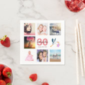 30. Geburtstag Party Foto Collage Serviette (Beispiel)