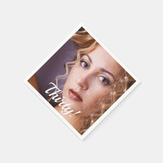 30. Geburtstag Party Foto Drehbuchfrau Serviette (Ecke)