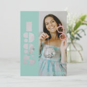 30. Geburtstag Party Foto geboren 1995 Einladung (Stehend Vorderseite)