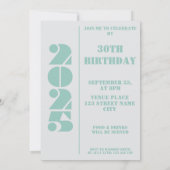 30. Geburtstag Party Foto geboren 1995 Einladung (Rückseite)