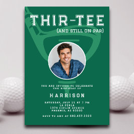30. Geburtstag Party Foto Modernes Golf Green Einladung