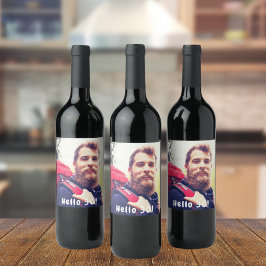 30. Geburtstag Party Foto Typ Spaß Weinetikett