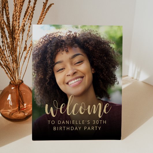 30. Geburtstag Party Foto Willkommen Sockelschild