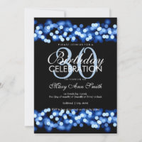 30. Geburtstag Party Imitate Blue Hollywood Glam