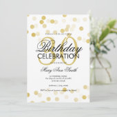 30. Geburtstag Party Imitats Gold Foil Glitzer Lig Einladung (Stehend Vorderseite)
