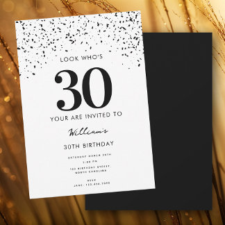 30. Geburtstag Party Look Wer ist 30 modern Einladung