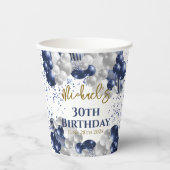 30. Geburtstag Party Marineballons Pappbecher (Vorderseite)